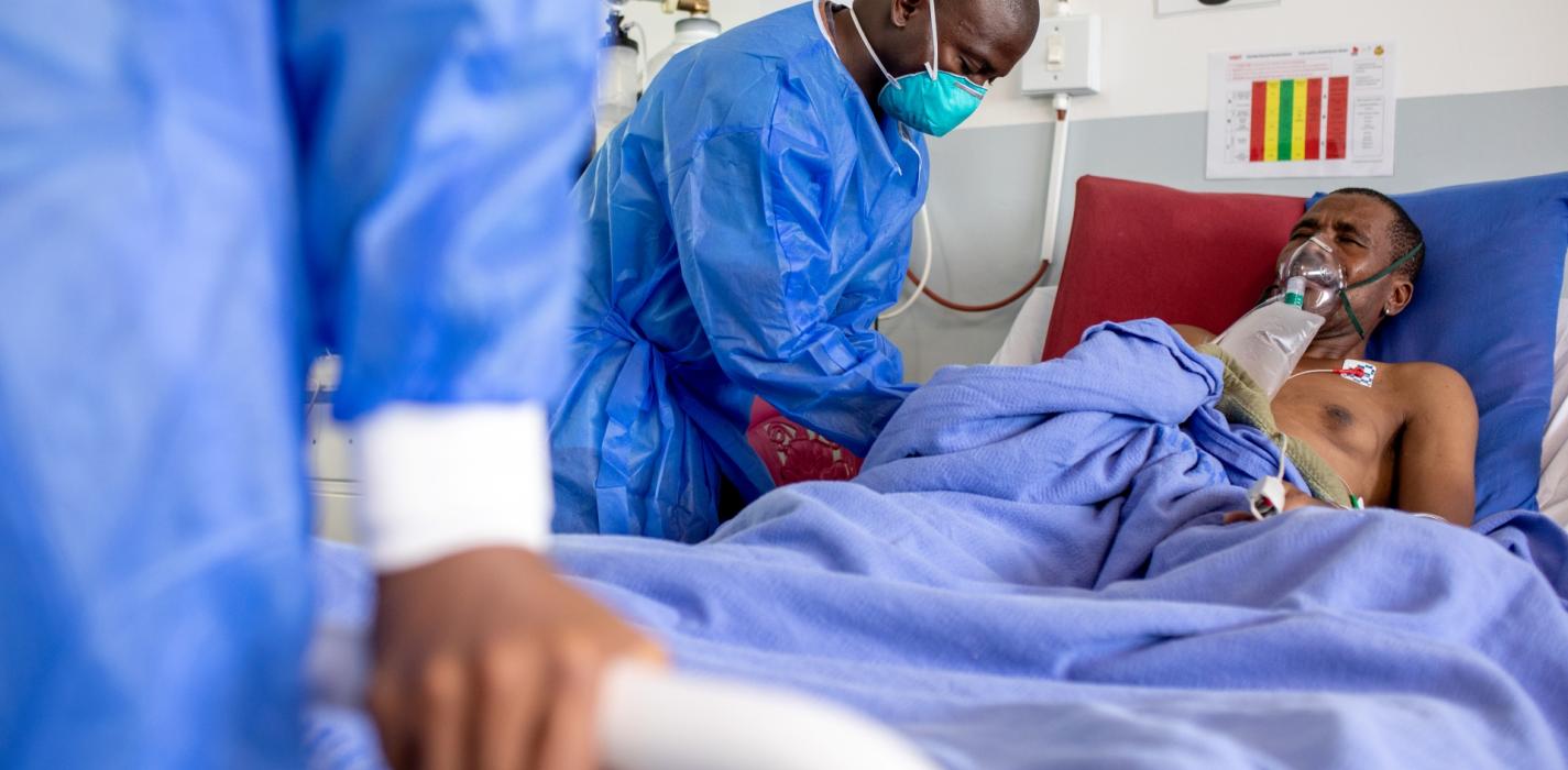 Botsabelo ICU doctors doing rounds