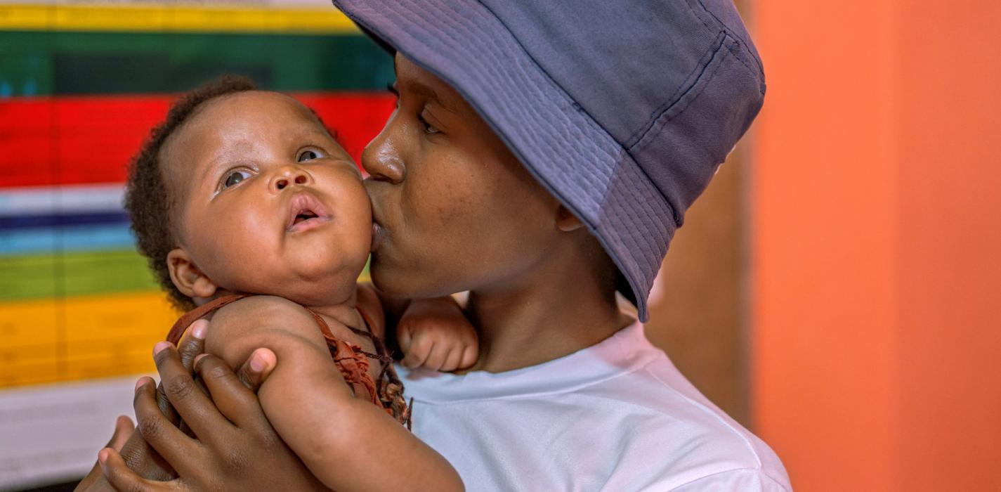 New mother Ntsoane Mofao at Nohana clinic with her daughter.