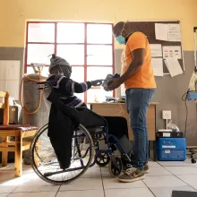 Qacha Qabane during an examination