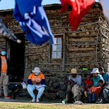 TB Screeners in Lesotho visit remote region
