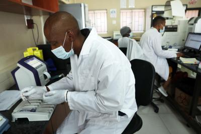 laboratory at PIH-supported Botšabelo Hospital