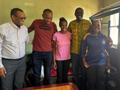 Sarafina Makashane with members of her tuberculosis care team