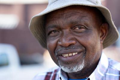 Paul Soko on the campus of PIH-supported Botšabelo Hospital in Maseru, Lesotho